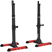 ISE Estante de Barra con Pesas Ajustable para Barbell- Squat Rack Stand Gym para Fitness- Soporte de Levantamiento…